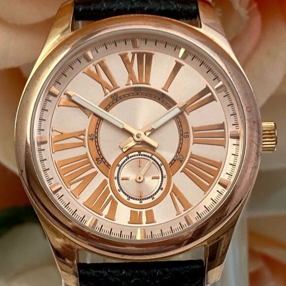 Bronzo Italia Boyfriend Watch with Roman Numerals and Sub-Dial Second Hand - Picture 1 of 15